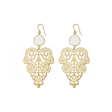 Load image into Gallery viewer, Clearwater White Chalcedony Earrings